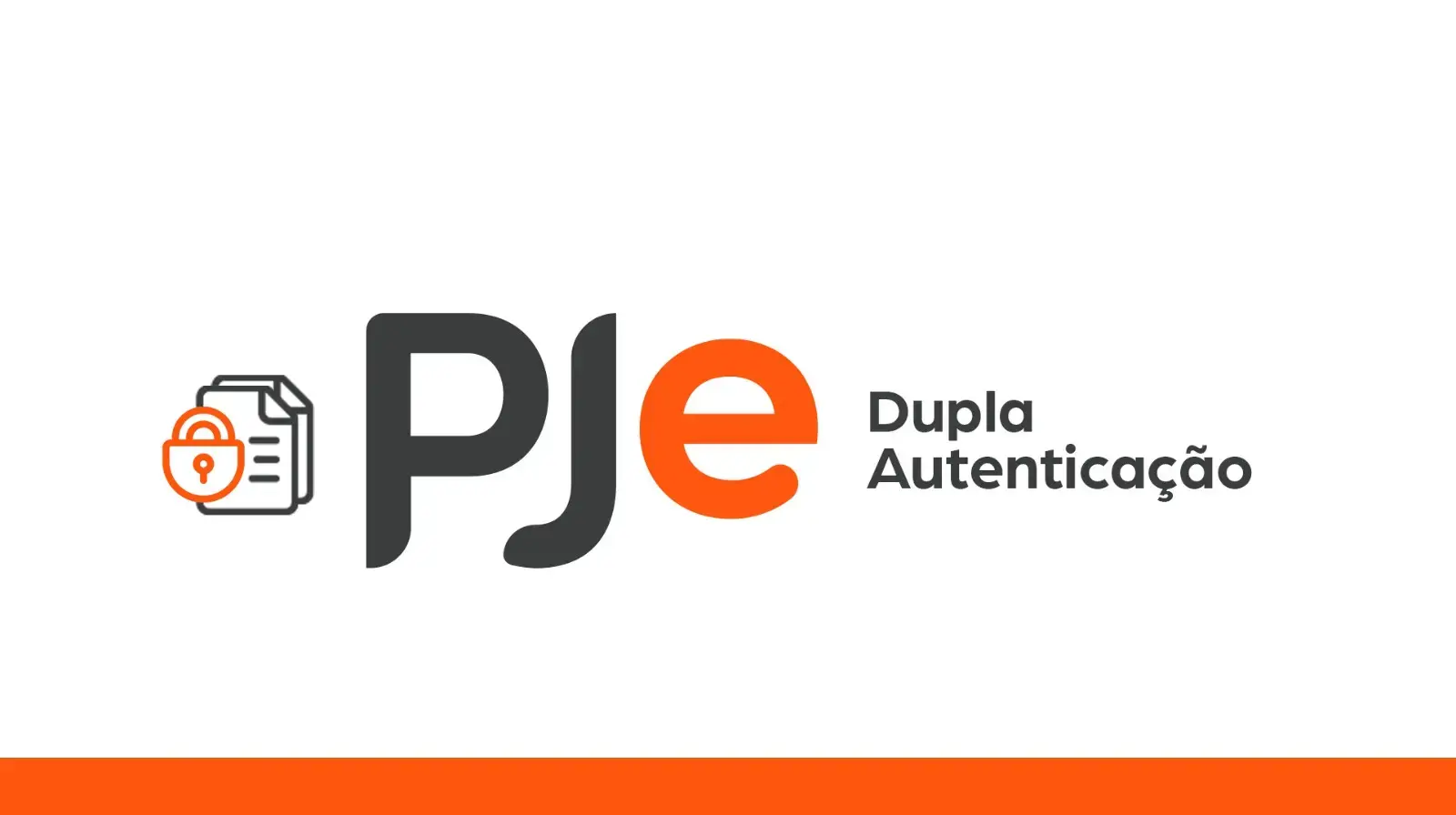 A imagem apresenta o logotipo do sistema PJe - Processo Judicial Eletrônico, acompanhado do texto 