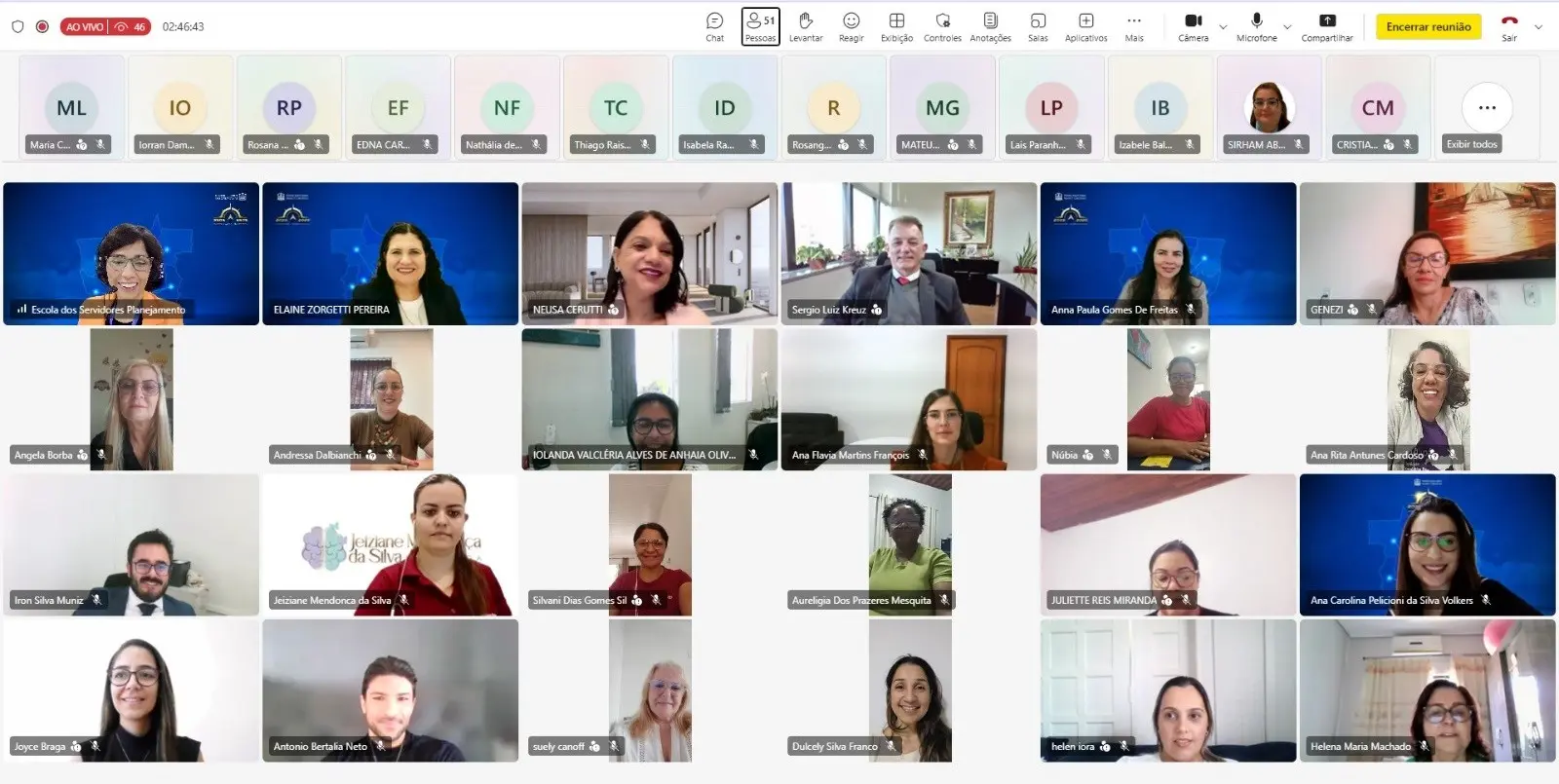 Captura de tela da capacitação virtual sobre o Serviço de Acolhimento em Família Acolhedora, que reuniu magistrados, servidores e especialistas para discutir estratégias de fortalecimento da política de acolhimento familiar em Mato Grosso.