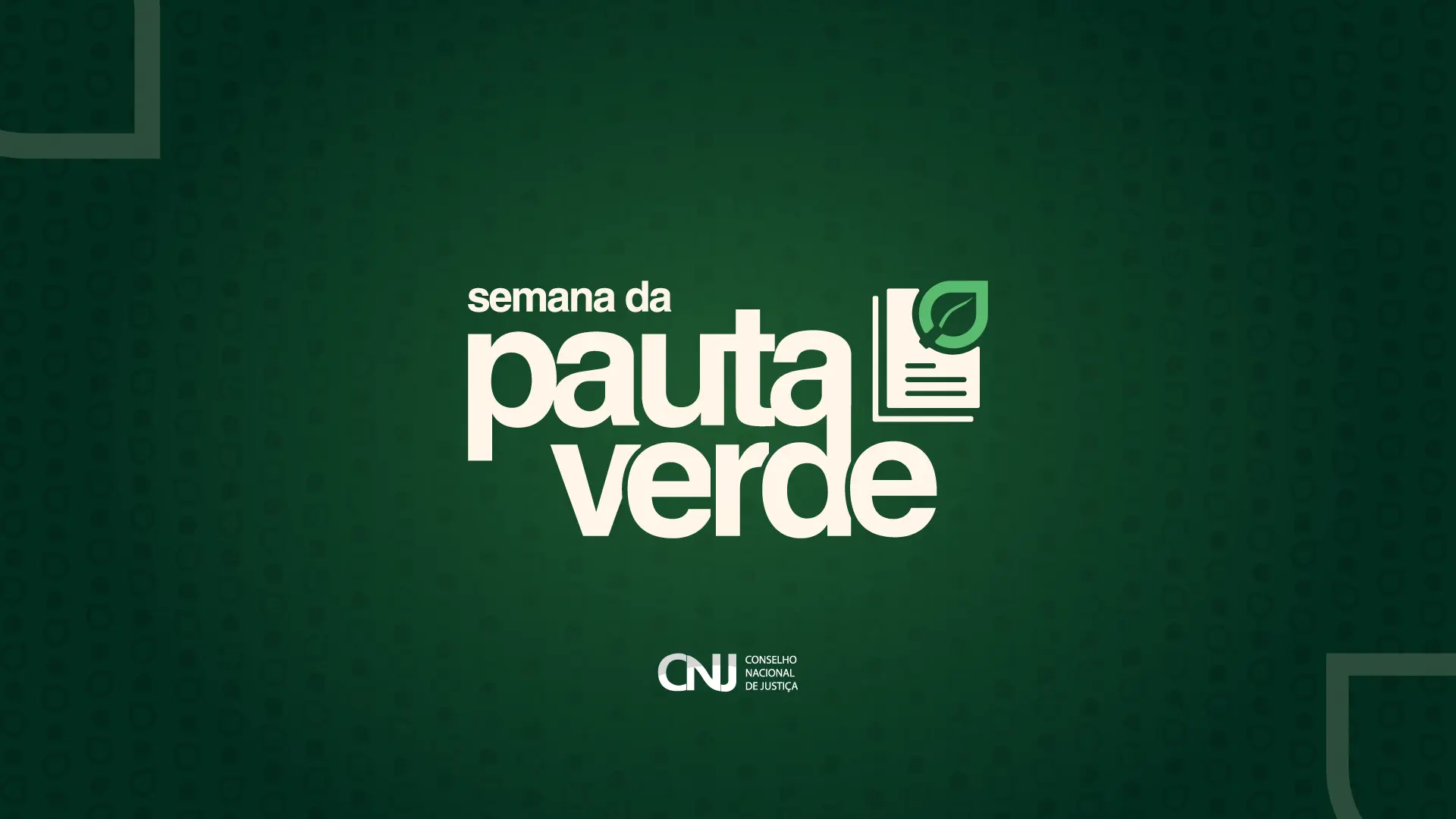 Banner verde com o texto centralizado 